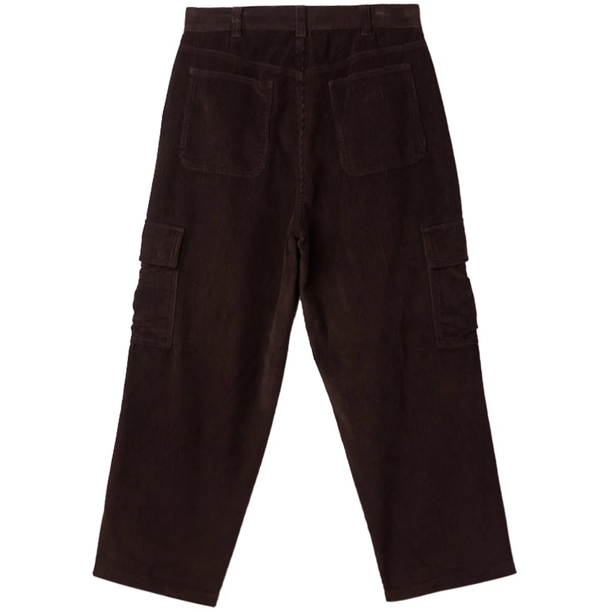 OBEY BIGWIG BAGGY CORDUROY CARGO JAVA BROWN PANTALONI