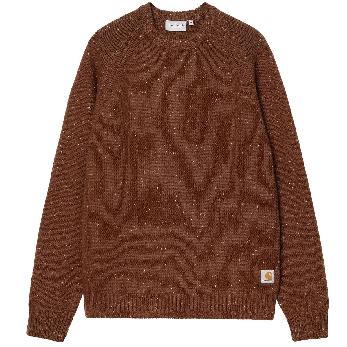 CARHARTT WIP ANGLISTIC SWEATER SPECKLED MALBEC