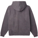 OBEY LOWERCASE ZIP PIGMENT DIGITAL BLACK FELPA
