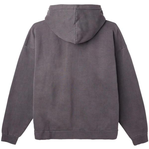 OBEY LOWERCASE ZIP PIGMENT DIGITAL BLACK FELPA