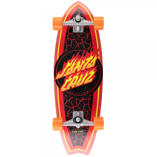 SANTA CRUZ x CARVER FLAME DOT SHARK 31.52" SURFSKATE