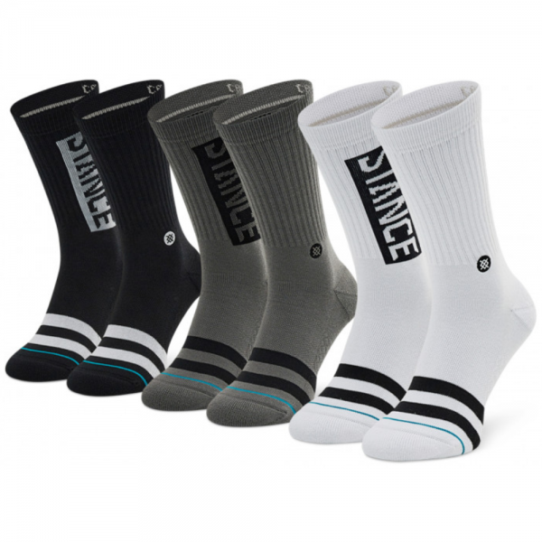 STANCE THE OG (3PZ) BLACK/WHITE CALZINI