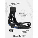 BURTON STEP ON LEXA X EST IRIS BLOOM ATTACCHI SNOWBOARD DONNA