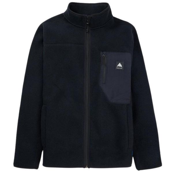 BURTON CINDER FULL-ZIP FLEECE TRUE BLACK PILE UOMO