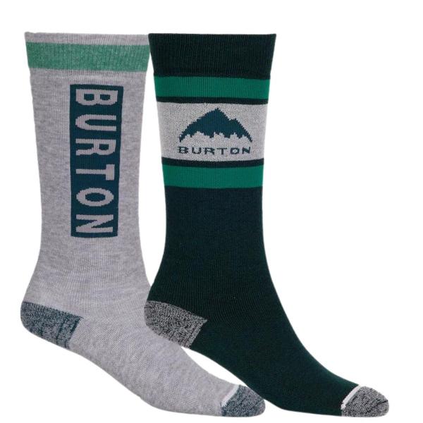 BURTON WEEKEND MIDWEIGHT (2PZ) DEEP EMERALD CALZINI SNOWBOARD BAMBINO