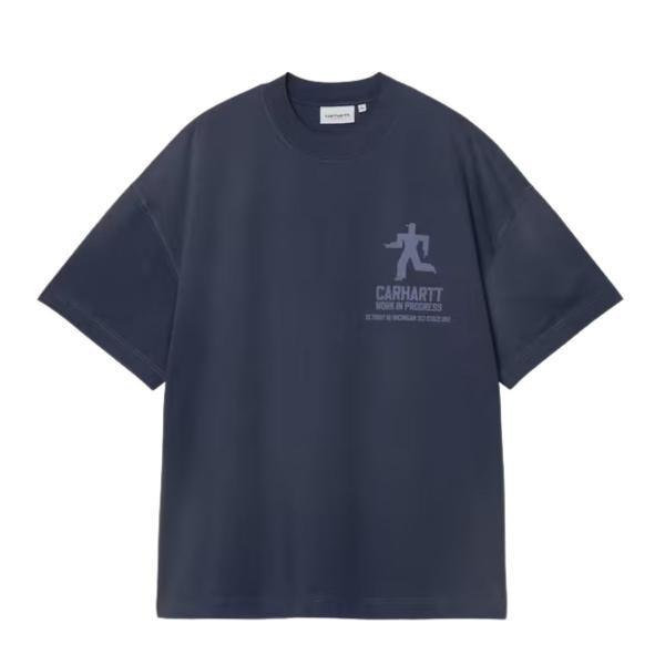 CARHARTT WIP DISTANCE T-SHIRT JUPITER BLUE