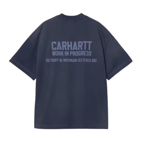 CARHARTT WIP DISTANCE T-SHIRT JUPITER BLUE