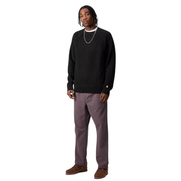 CARHARTT WIP CHASE SWEATER BLACK/GOLD MAGLIONE