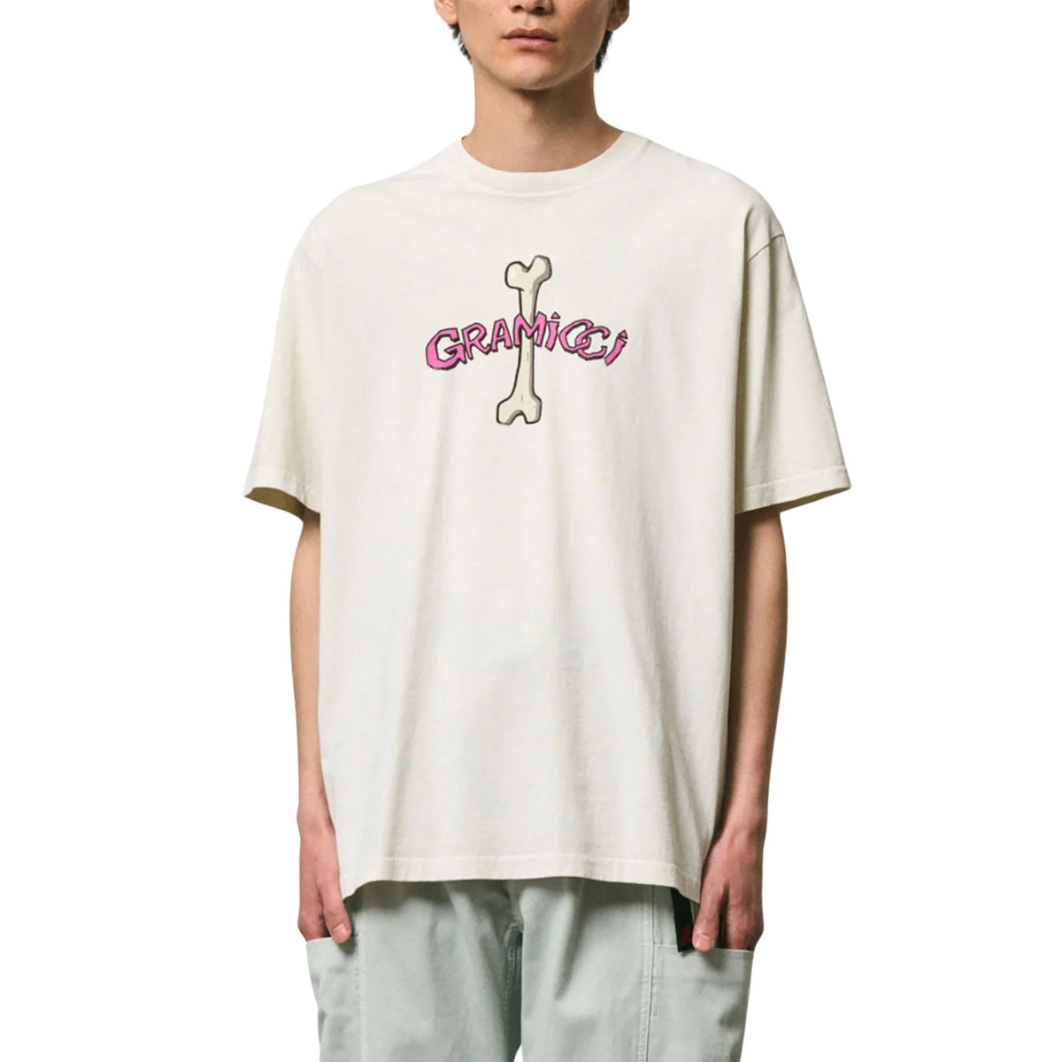 GRAMICCI BONE TEE PIGMENT DYED NATURAL PIGMENT T-SHIRT