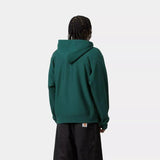CARHARTT WIP HOODED AMERICAN SCRIPT SWEAT MALACHITE