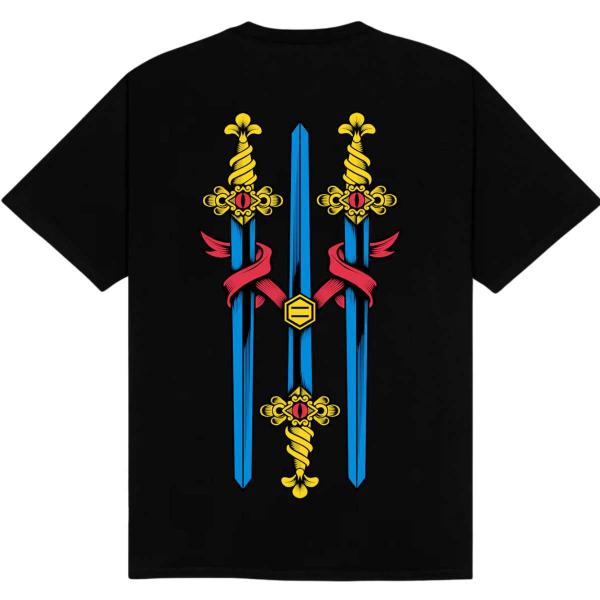 DOLLY NOIRE TRE DI SPADE NAPOLETANE TEE BLACK T-SHIRT