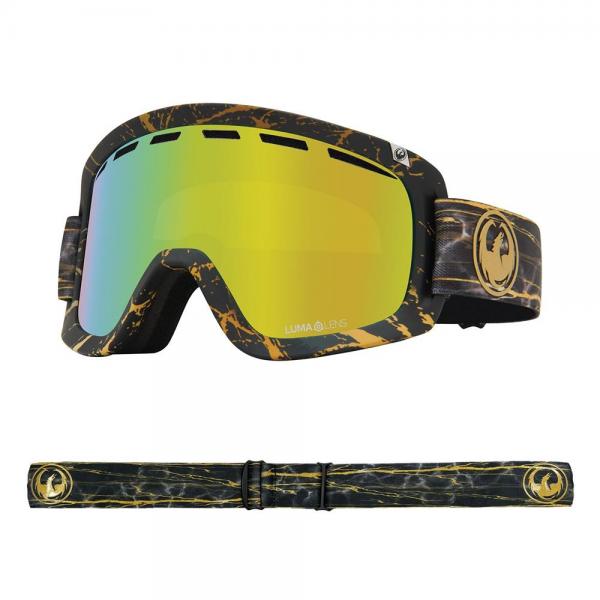 DRAGON D1 OTG 14 KARAT / LL GOLD ION/ LL AMBER MASCHERA SNOWBOARD