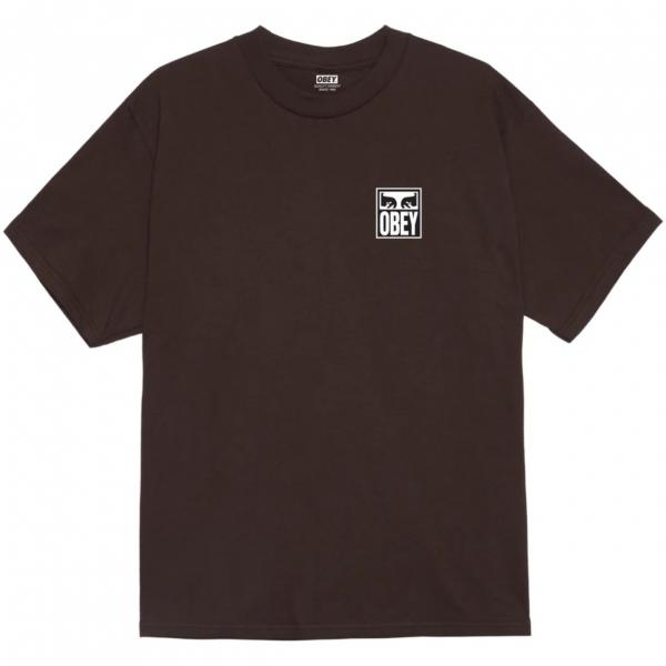 OBEY EYES ICON 2 TEE JAVA BROWN