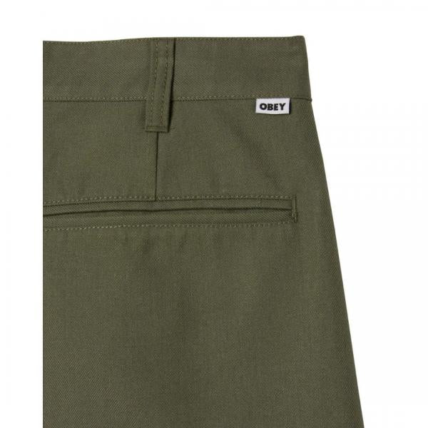 OBEY DEAN PLEATED TEA LEAF SHORTS