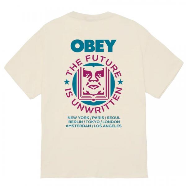 OBEY FUTURE UNWRITTEN CREAM T-SHIRT