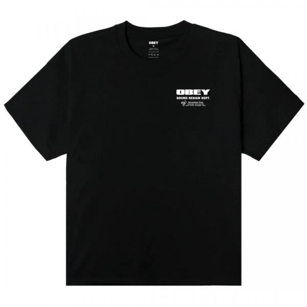 OBEY SOUND DESIGN DEPT. HEAVYWEIGHT BLACK T-SHIRT