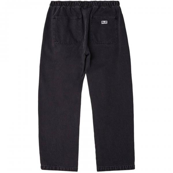 OBEY EASY DENIM FADED BLACK PANTALONI