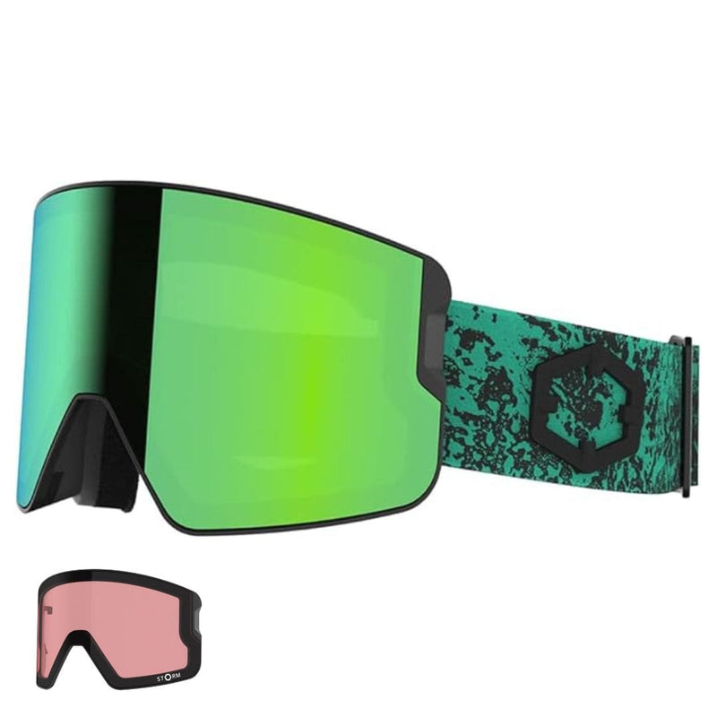OUT OF ZENITH COPPER GREEN MCI + LENTE STORM MASCHERA SNOWBOARD