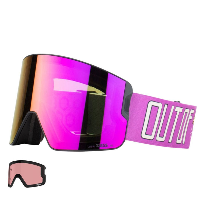 OUT OF ZENITH PUNK VIOLET MCI + LENTE STORM MASCHERA SNOWBOARD