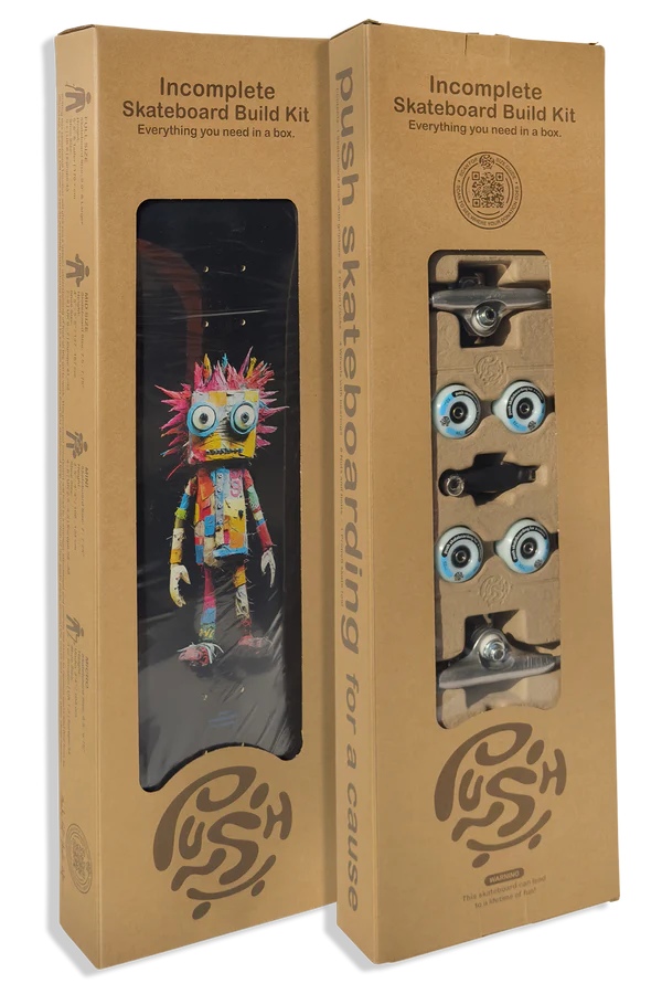 PUSH SKATEBOARDING RAG DOLL GUY FPR 8" SKATEBOARD COMPLETO