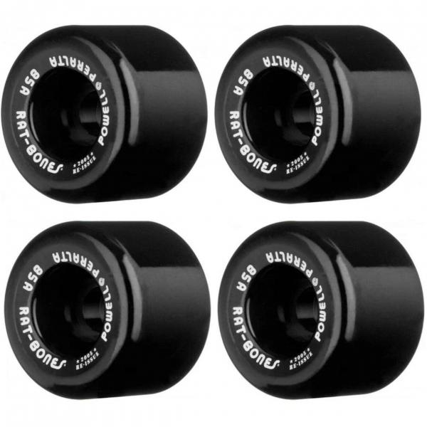 POWELL PERALTA RAT BONES 85A 60mm BLACK RUOTE SKATEBOARD