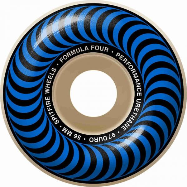 SPITFIRE WHEELS FORMULA FOUR CLASSIC 101A 56MM BLUE RUOTE SKATEBOARD