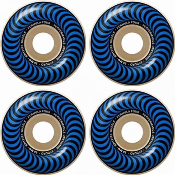 SPITFIRE WHEELS FORMULA FOUR CLASSIC 101A 56MM BLUE RUOTE SKATEBOARD