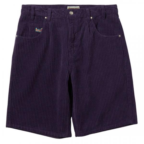 HUF CROMER CORDUROY DARK BERRY SHORTS IN VELLUTO