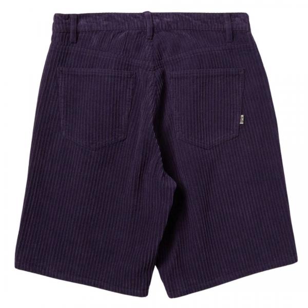 HUF CROMER CORDUROY DARK BERRY SHORTS IN VELLUTO