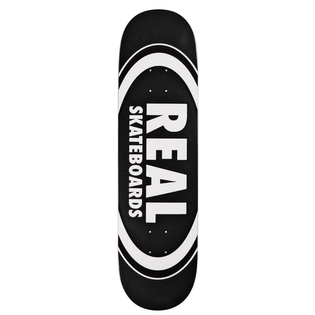 REAL CLASSIC LOGO OVAL BLACK TAVOLA SKATEBOARD