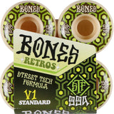 BONES RETRO STF V1 WHITE GREEN 99A RUOTE SKATEBOARDS