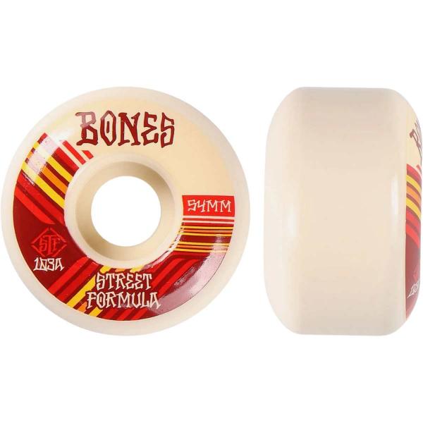 BONES RETRO STF V3 WHITE RED 103A 54mm RUOTE SKATEBOARDS