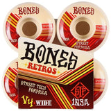 BONES RETRO STF V3 WHITE RED 103A 54mm RUOTE SKATEBOARDS