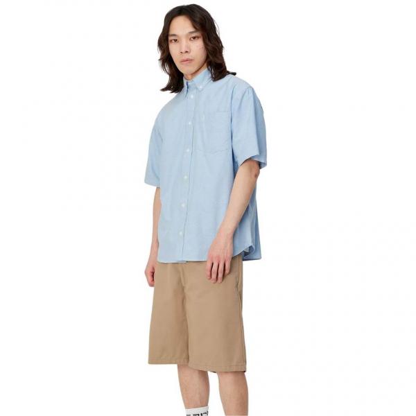 CARHARTT WIP S/S BRAXTON SHIRT BLEACH/WAX
