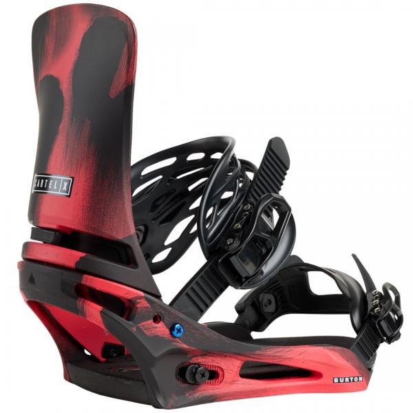 BURTON CARTEL X BLACK/RED  ATTACCHI SNOWBOARD