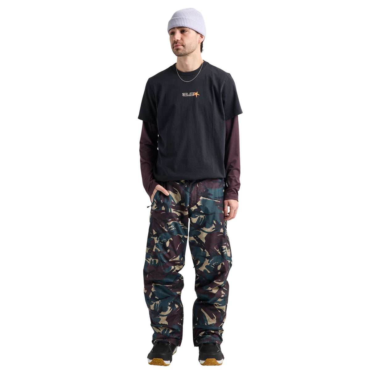 BURTON RESERVE 2L INSULATED PANTS SEERSUCKER CAMO PANTALONI SNOWBOARD