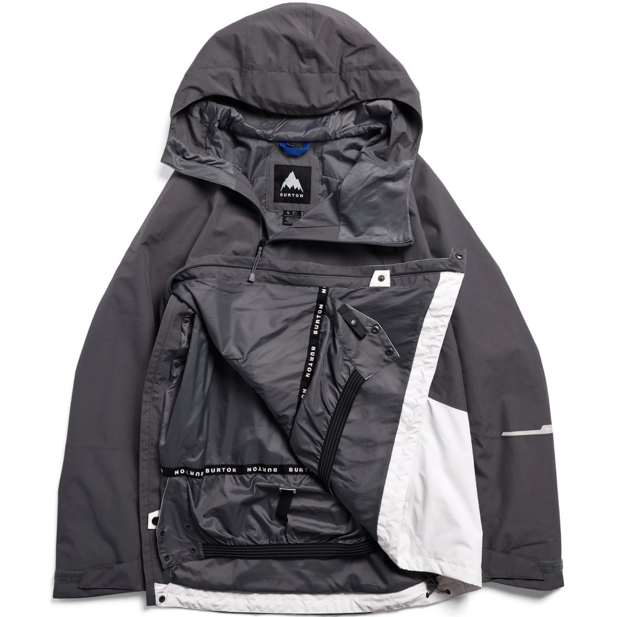 BURTON RESERVE 2L RELAXED ANORAK GOTHAM GRAY/GRAY CLOUD GIACCA SNOWBOARD