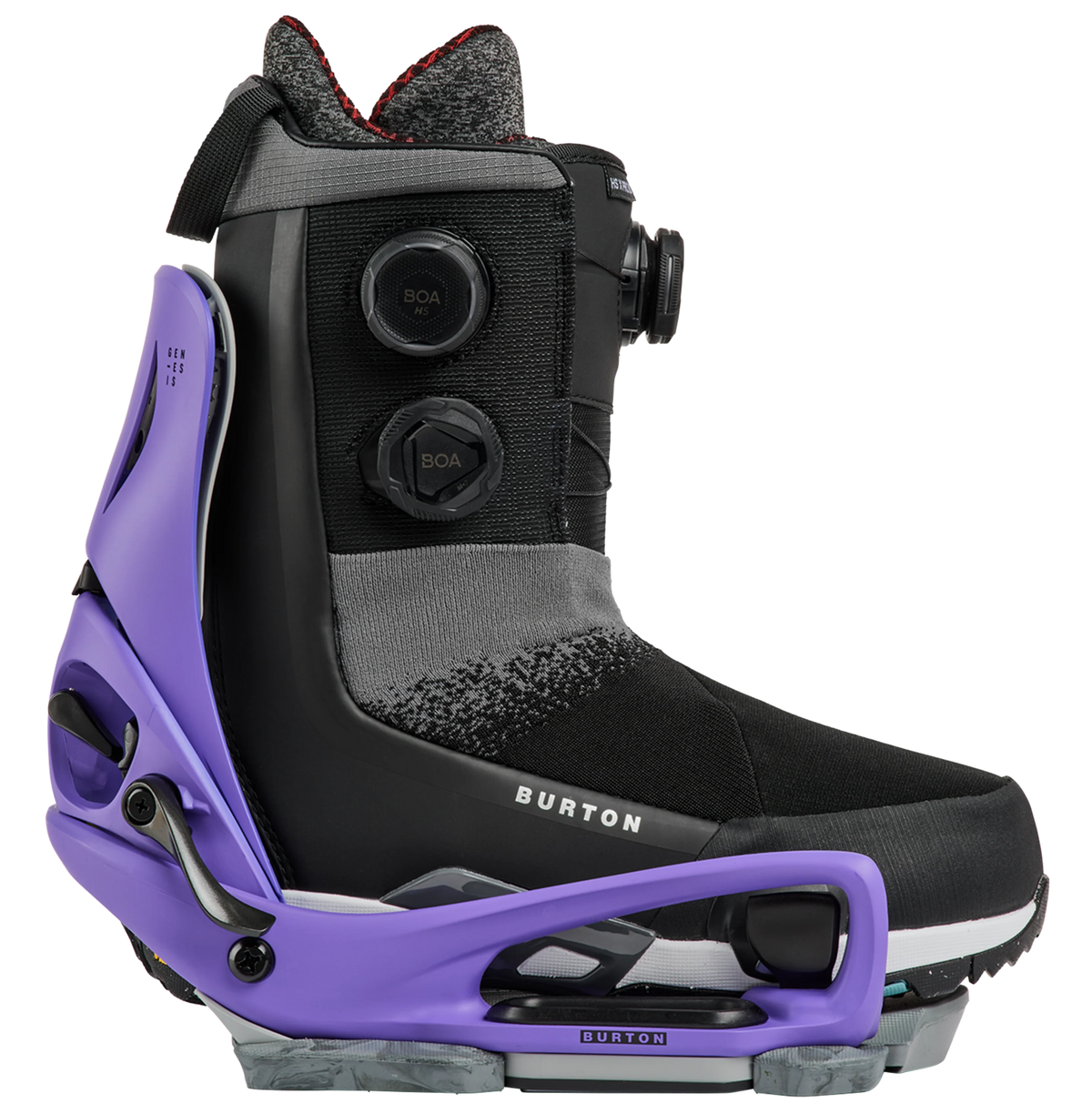 BURTON STEP ON GENESIS EST PURPLE VOLTAGE ATTACCHI SNOWBOARD