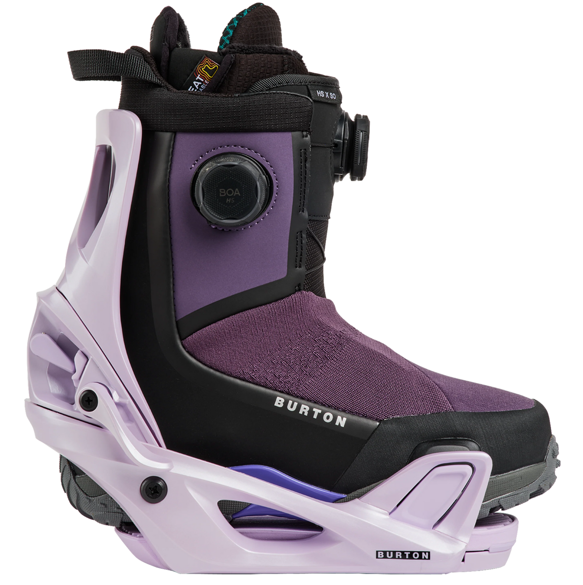 BURTON STEP ON MOONDUST PURPLE ATTACCHI SNOWBOARD DONNA
