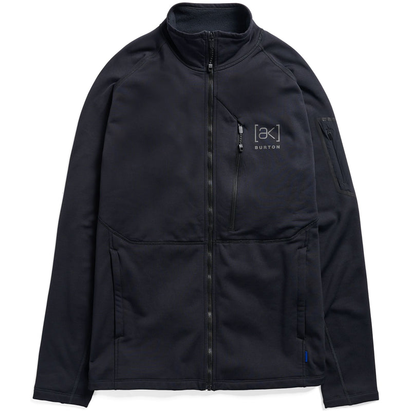 BURTON MEN'S [AK] BAKER STRETCH FLEECE FULL-ZIP TRUE BLACK