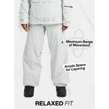 BURTON WOMEN RESERVE 2L RELAXED PANTS GRAY CLOUD PANTALONI DONNA