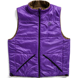 ZEB POWELL BURTON REVERSIBLE INSULATED VEST EARTH SHIP BROWN