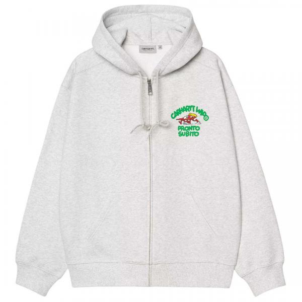 CARHARTT WIP HOODED PRONTO SWEAT JACKET ASH GREY