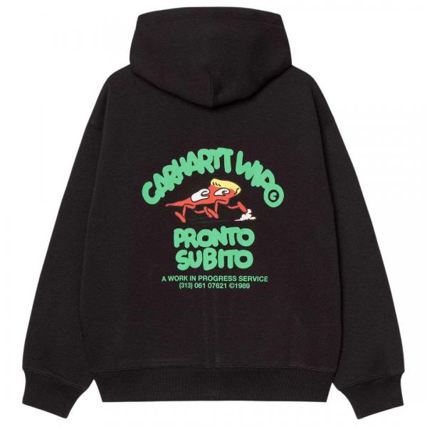 CARHARTT WIP HOODED PRONTO SWEAT JACKET BLACK