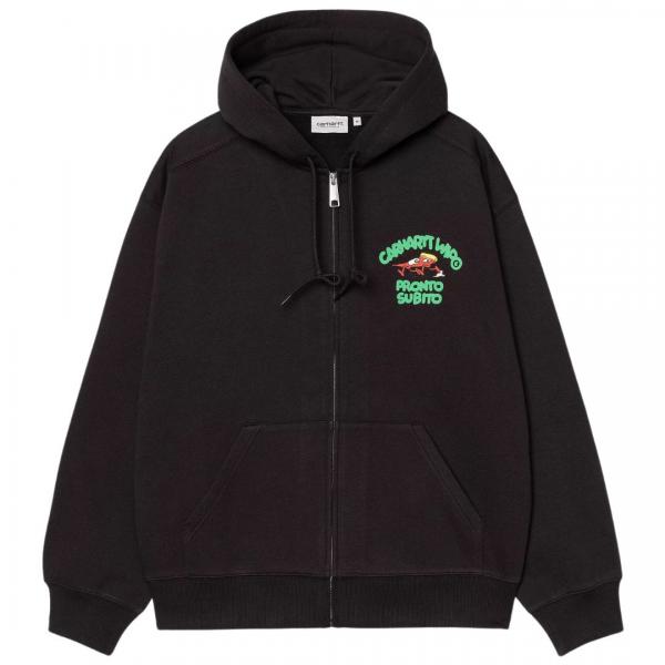 CARHARTT WIP HOODED PRONTO SWEAT JACKET BLACK