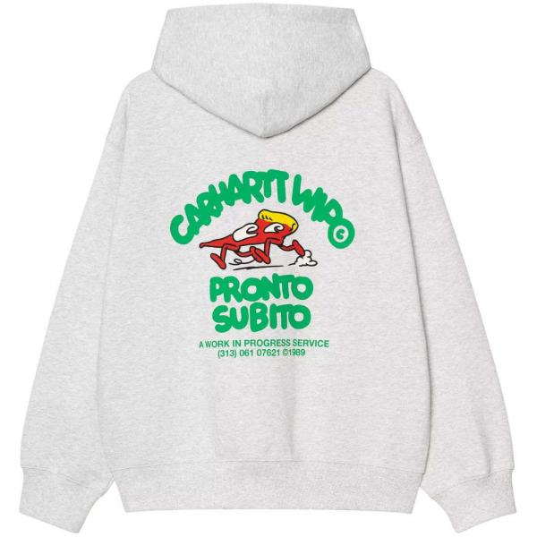 CARHARTT WIP HOODED PRONTO SWEAT JACKET ASH GREY