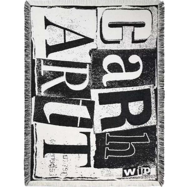 CARHARTT WIP LETTERPRESS BLANKET BLACK/WAX COPERTA