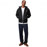 CARHARTT WIP HOODED AMERICAN SCRIPT JACKET BLACK