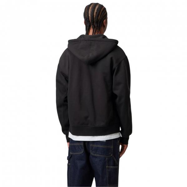 CARHARTT WIP HOODED AMERICAN SCRIPT JACKET BLACK