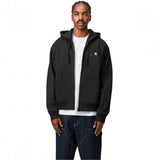 CARHARTT WIP HOODED AMERICAN SCRIPT JACKET BLACK